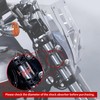 XFMT Chrome 49mm Detachable Quick-Release Windshield Clamps Windscreen Forks Mount