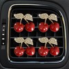 1Pc Cherry Car Air Vent Freshener Clip with Rhinestone, Decorative