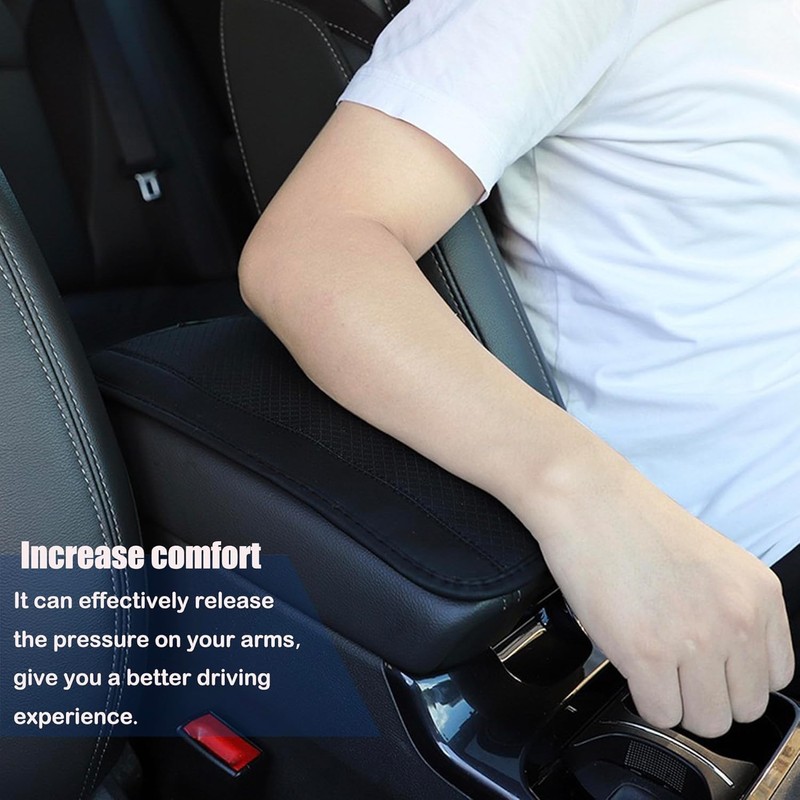 Car Center Console Cover, PU Leather Car Armrest Box Pad,