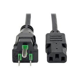 Tripp Lite by Eaton P006-025-HG15 Hospital-Grade Power Cord, NEMA 5-15P Green Dot to IEC C13, 25 ft 14AWG 15A 125V, Black Medical Equipment Cable, RoHS UL Listed (1 Pack)
