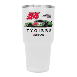 R and R Imports NASCAR #54 Ty Gibbs 24 ounce Insulated Stainless Steel Tumbler (White)