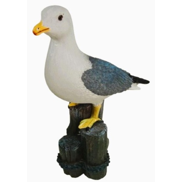 Generisch Möwe auf Poller 19 x 14 x 8 cm