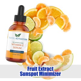 Vitamin C Serum for Face with Aloe Vera & Vitamin E, Anti-Aging, Hydrating Serum Smooth, Glowing Skin & Fine Line Treatment, Fast-Absorbing, 2oz