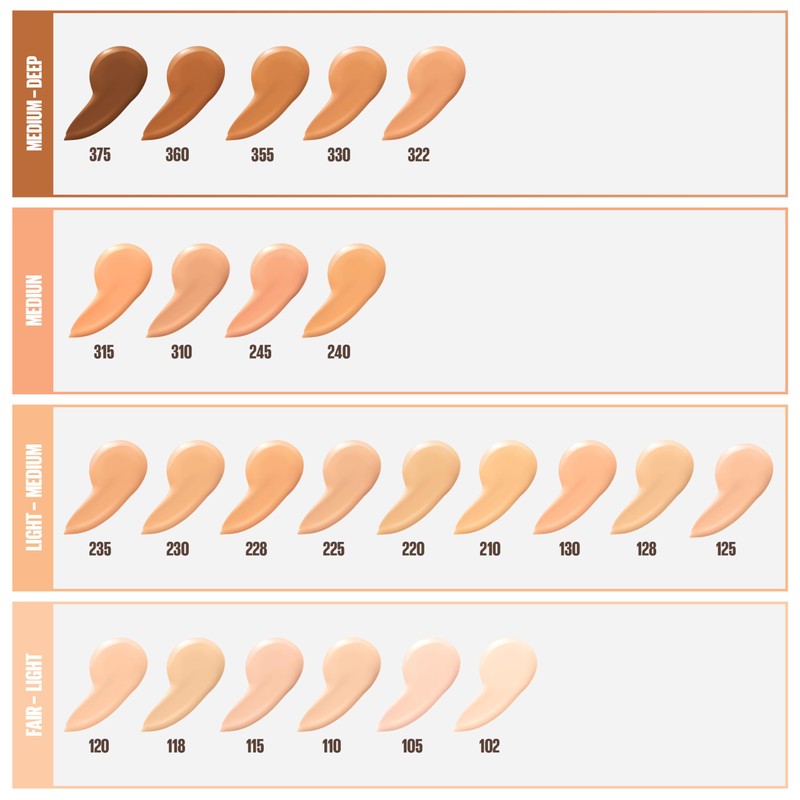 Maybelline Fit Me Dewy + Smooth Liquid Foundation Makeup, Fair