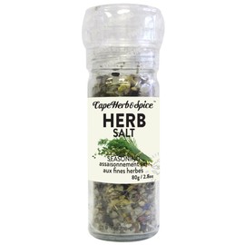Cape Herb & Spice - Table Top Grinder - Herb Salt Seasoning, No MSG, No Artificial Flavouring, Non-GMO, Halal, Vegan, 80g