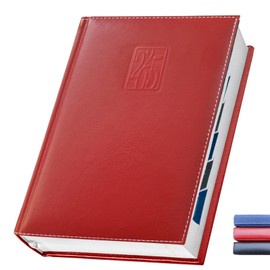 Daily Planner 2025 Page a Day - Business Planner A5 Day Planner 2025, Daily Hourly 2025 Planner 5x7, 365 Day Planner with Monthly Tabs and Calendars, Agenda 2025 for Women Men, Diary (RED 2025)