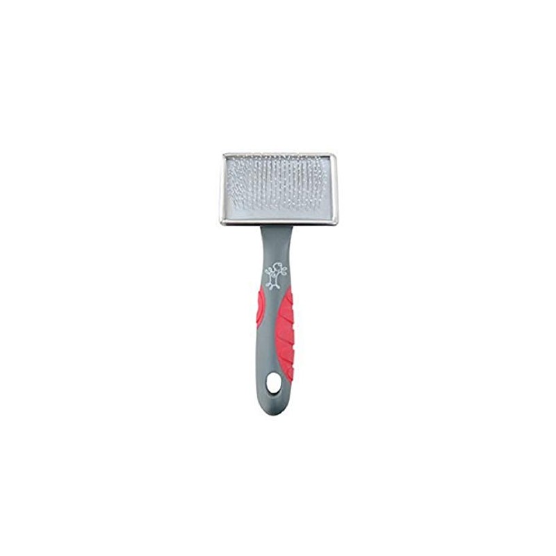 YOURS DROOLLY Shear Magic Slicker Brush, Small Grey/Red S (Pack