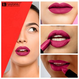 Krayons Cute Pop Matte Lipstick, Waterproof, Longlasting, Angel Pink, Pink Lips, 3.5gm Each (Pack of 2)