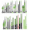 LEEQ Set of 12 Style Hands for Wall Clock -