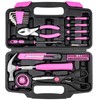 DOWELL 40 Pcs Home Tool Kit General Household Hand Pink