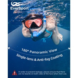 EverSport Adult Swim Goggles with Nose Cover for Women Men Youth Junior, No Leak Anti-Fog Clear Wide View Diving Mask Open Water Pool