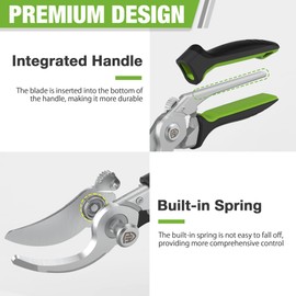 WORKPRO Garden Bypass Pruning Shears, 8.5" Pruning Scissors