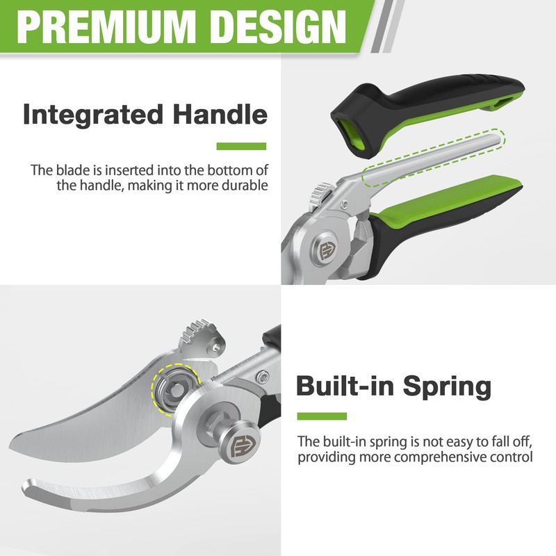 WORKPRO Garden Bypass Pruning Shears, 8.5" Pruning Scissors