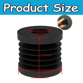 MEISO Pack of 4 3D Printer Universal Rubber Feet Pad, 3D Printer Anti-Vibration Feet for Bambu Lab X1 Series and P1P, Durable Rubber Foot, Non-Slip Rubber Bumper Pads