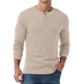 Sailwind Men's Henley Shirts Long Sleeve Casual Classic T-Shirts Button Henley Pullover Tee