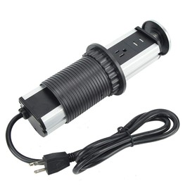 Haofy Multicontacto Torre, Torre de Contactos para Cocina, Toma de Corriente Torre para Cocina, Estación de Carga de Regleta, Enchufe Extraible para Cocina con Toma de Salida Emergente