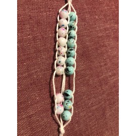 Unbranded Sliding Row Counter for Knitting & Crochet, Glass Beads, Keychain Fob Style