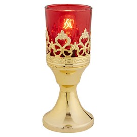 Glass Votive Holder, Tealight Stand for Church or Weddings, 5.25 Inches