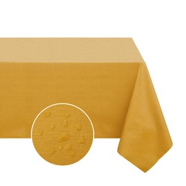 Romanstile Oilcloth Tablecloth Autumn 140 x 180 cm Washable in Yellow Outdoor Tablecloth Weatherproof PVC Waterproof Tablecloths Garden Tablecloth Square Weatherproof Oilcloth for Garden Table, Party