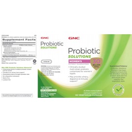 GNC Probiotic Solutions Women's | Clinically Studied Multi-Strain for Women, Supports Digestive and Immune Health, Vegetarian | 30 Capsules