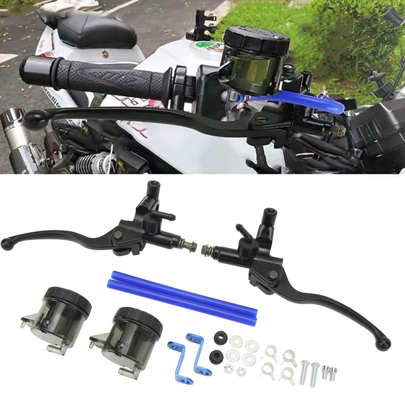 7/8in 22mm Brake Master Cylinder Lever with Dual Hydraulic Reservoir