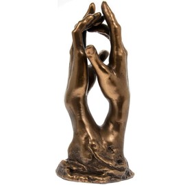 THORNE ANTIQUES AND COLLECTABLES Le Secret - Bronze Hands Sculpture Inspired by Rodin