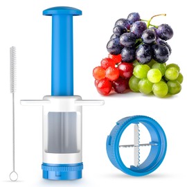HiYZ Grape Cutter, Fruit Slicer and Veggie Divider with Stainless Steel Blades for Baby Supplement- Cross Blade