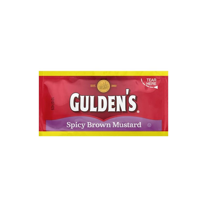 Gulden's Spicy Brown Mustard Packets, 0.32 Ounce (Pack of 500)