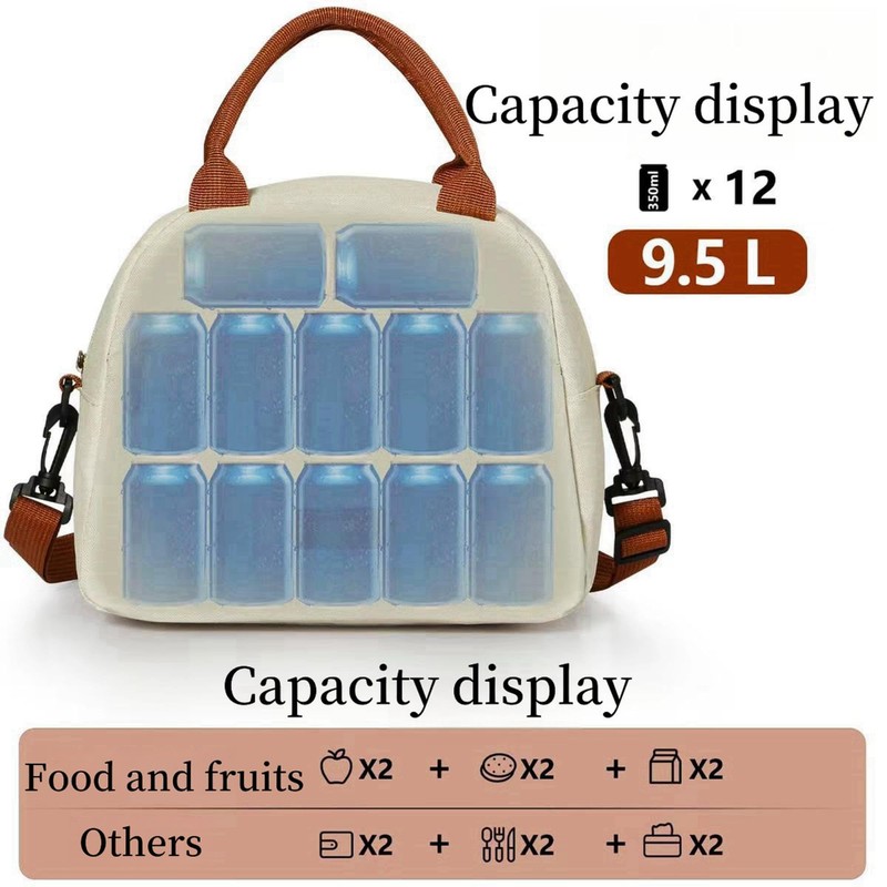 ARREBOL Insulated Cooler Lunch Tote Bag Box for Women Work