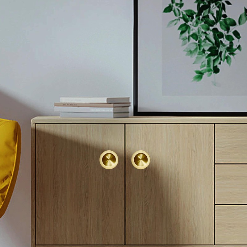 Kindoodos Recessed Pocket Door Pull Handles, Round Finger Flush Pulls