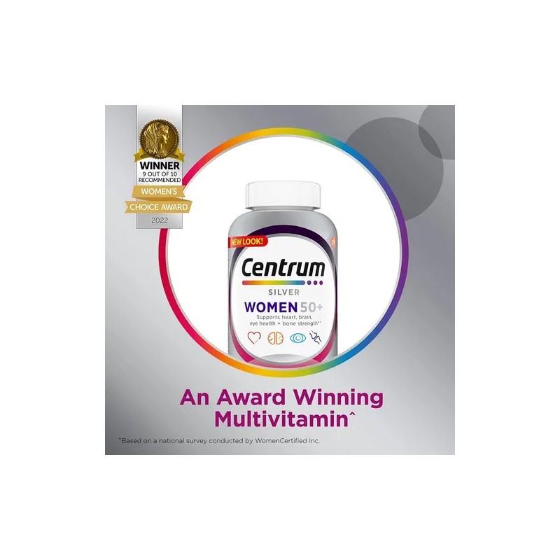 Centrum Silver Multivitaminico Mujer 50 + 200 comprimidos Sin sabor