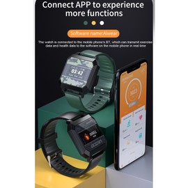 LOKMAT OCEAN 2 Anti-fatigue Sports Smart Watch 0.96'' TFT Single-Touch Screen Sleep/Heart Rate/Blood Pressure Monitor Multiple Sports Mode Message/Call Reminder Compatible with Android iOS