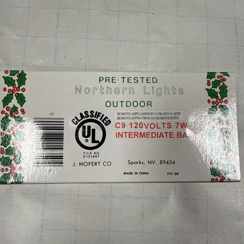 J. Hofert Co. J Hofert Northern Lights C9 Twinkling Christmas