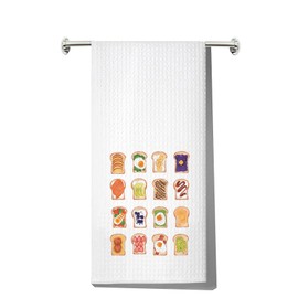 MYSOMY Toast Breakfast Towel Avocado Toast Gifts Toast Kitchen Towels Avocado Toast Brunch Towel (16Bread UK)