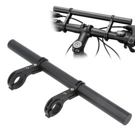 Bike Handlebar Extender, 30CM Aluminum Alloy Bike Headlight Mount Bar Handlebar Extender Handlebar Extender Handle Bar Extension Black For 0. 87-1. 25in Handlebar