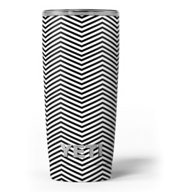 Design Skinz Slate Black Chevron with Translucent Backing - Skin Decal Vinyl Wrap Kit Compatible with The Yeti Rambler Cooler Tumbler Cups