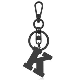 Initial Letter Keychain for Handbag Wallet Purses Backpack Monogram Letter Keychain Letter K Alphabet Keyring Metal Letter Key Ring for Friends Colleague Stainless Steel Letter Pendant Car Keyring