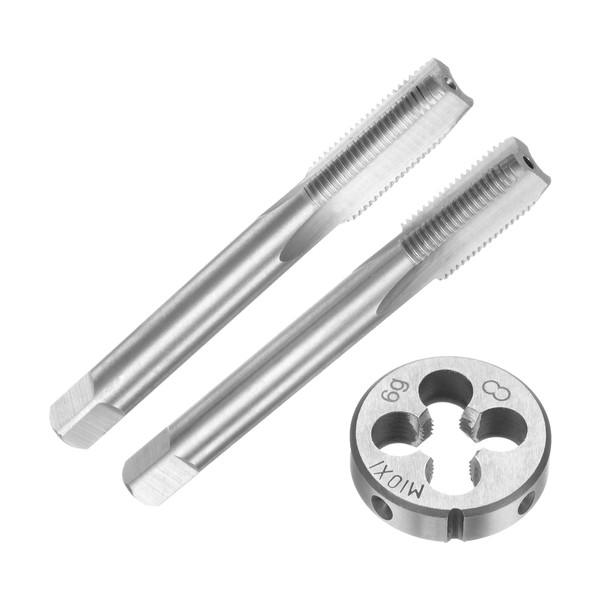 sourcing map 3pcs Metric Hand Tap and Die Set, M10