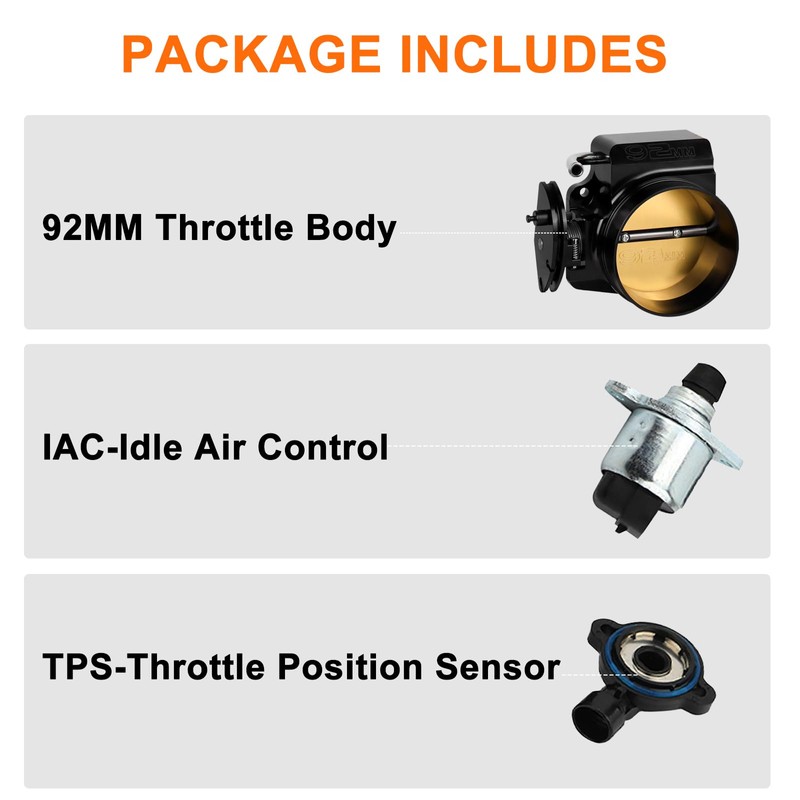 LOREADA 92mm Throttle Body for LS1 LS2 LS3 LS6 LS7