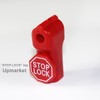Betertek Peg Hook Locks Stop Lock 100pcs Plastic red Stop