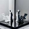 Dwysswyd Black and White Dancing Couple Sculpture - 9 Inch