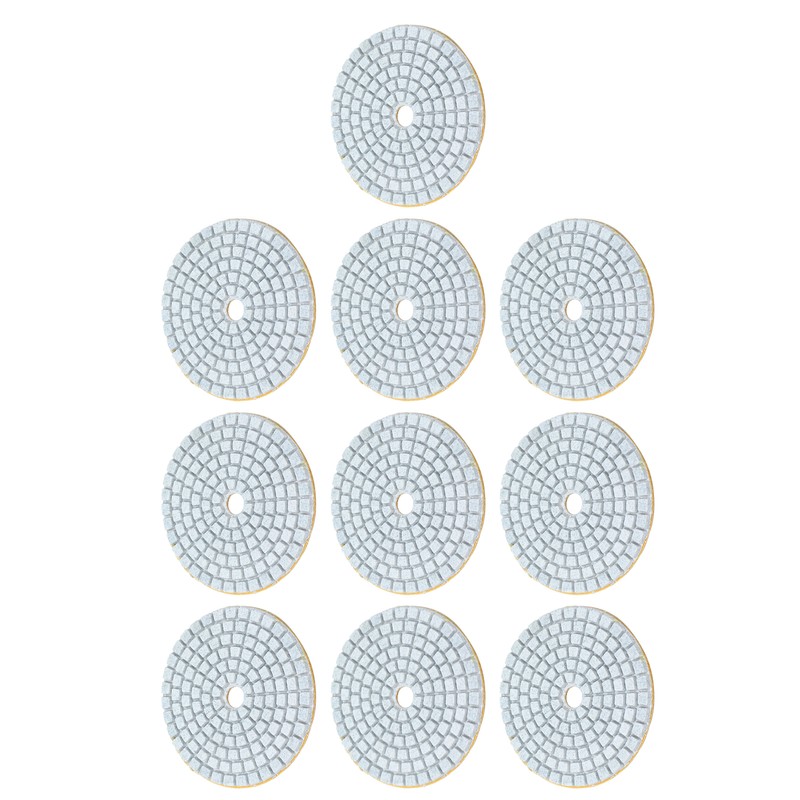 10Pcs 3in Diamond Wet Polishing Pad Soft Grinding Discs Polisher