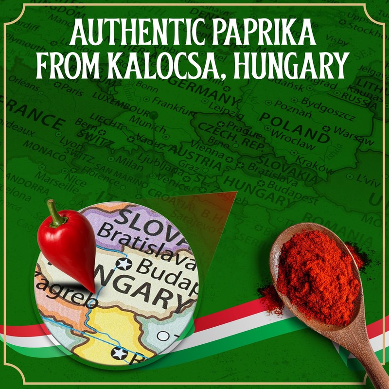Hungarian Sweet Paprika (8.8oz/250g) Imported from Hungary, Gourmet Quality, Mild