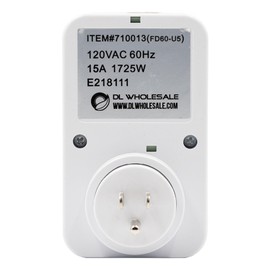 Grow1 Hydroponic 120V Single Outlet Digital Timers for Electrical Outlets, Compatible w/ 110V, 115V & 120V Outlets | Heavy Duty | Perfect for Aquarium Light Timer, Grow Lights