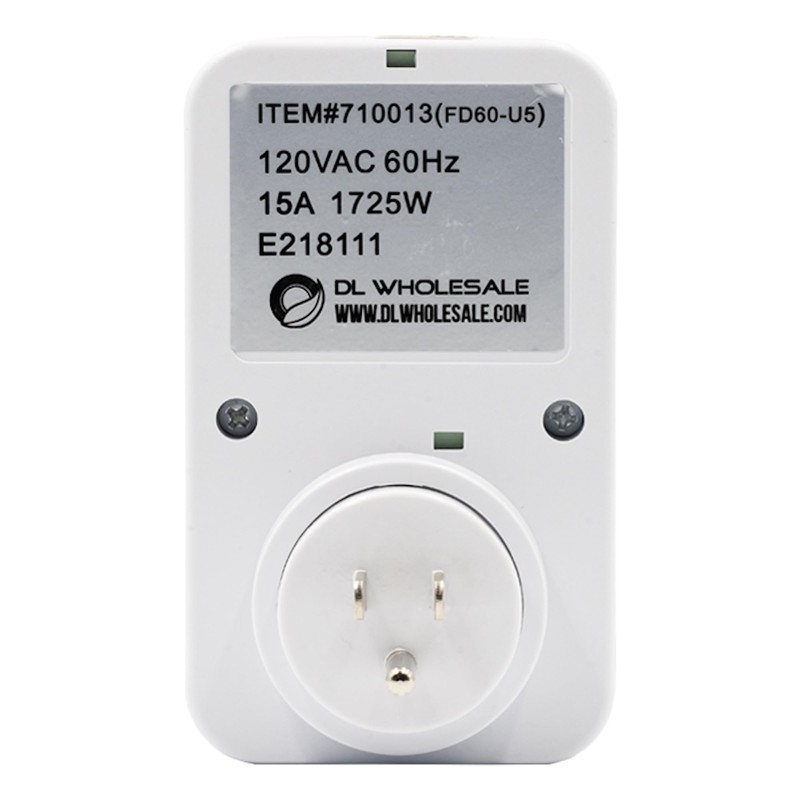 Grow1 Hydroponic 120V Single Outlet Digital Timers for Electrical Outlets,