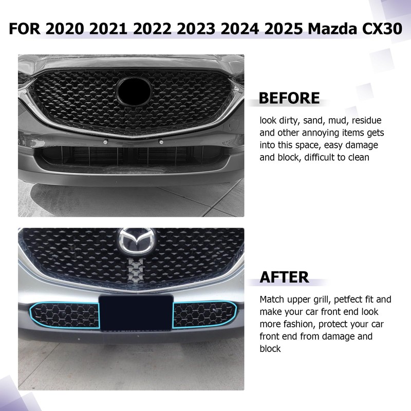LUWU Front Grill Mesh Compatible With 2023 2024 2025 Mazda