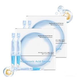 Suero hidratante con ácido hialurónico en viales monodosis Fórmulas concentradas hidrosolubles bajo peso molecular para antes del maquillaje Piel seca y sensible Con colágeno Para uso doméstico (PCS2)