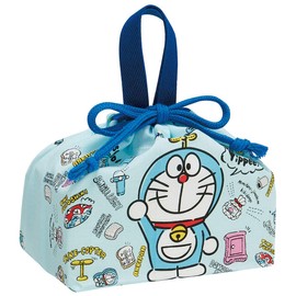 Skater KB7-A Sanrio Children's Lunch Bag, Drawstring Bag, Doraemon, Plush, Made in Japan