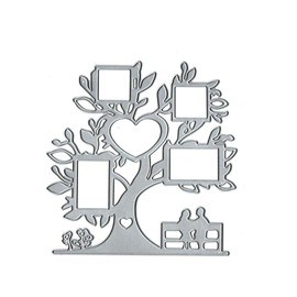 Tree Message Board Photo Frame Metal Die Cuts,Tree Heart Photo Frame Cutting Dies Cut Stencils DIY Scrapbooking Decorative Embossing Paper Party Wedding Card Making