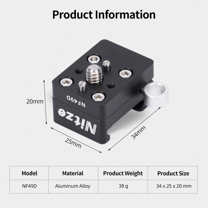 Nitze Quick Release NATO Clamp with 1/4” Screws and Removable